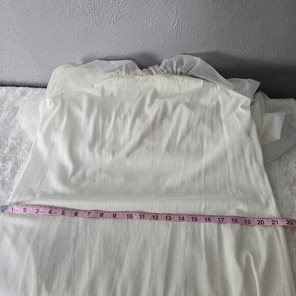 Miss Elaine VTG Ivory Sheer Floral Embroidered Gown Robe Set M Peignoir Negligee - Picture 6 of 16